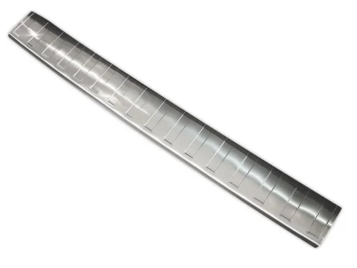 "Stainless steel loading sill protector, Opel VIVARO II, 2014-2019. OEM quality with soft, deburred edges. image"