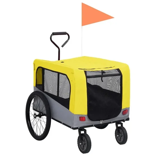 "Pet bike trailer 2-in-1 aanhange image"