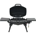 Gas grill with cooking zone black