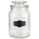 Storage jar with labeling field - glass container with 1.2 L