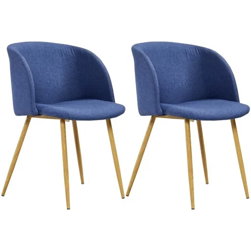 "Dining room chairs 2-seater fabric blue image"