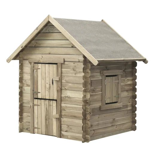 "Louise wooden playhouse with gable roof 160 cm x 120 cm x 120 cm image"