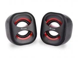 "Mini USB speaker for notebook/PC in black/red image"