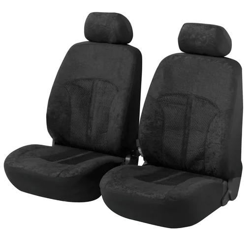 "Car seat covers ZIPP IT Premium Velvet for front seats with zipper system image"