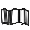 Dog barrier gate, protective gate, dog gate, configuration gate, 3-part, with two support feet, stable and foldable, suitable for