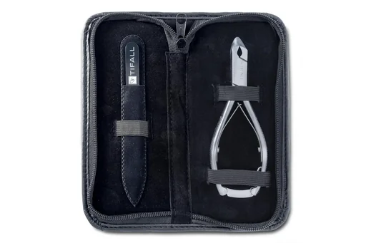 "Safety nail pliers including glass file in a case image"