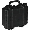 Set of 2 tool cases empty with tool box handle foam waterproof plastic silica gel black 26 x 22 x 12 cm