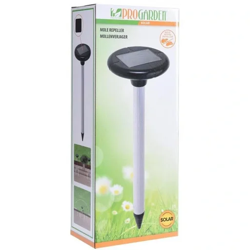"Pro Garden Mollen Deterrent Solar Led 44.5 x 15.5 cm Abs Silver image"