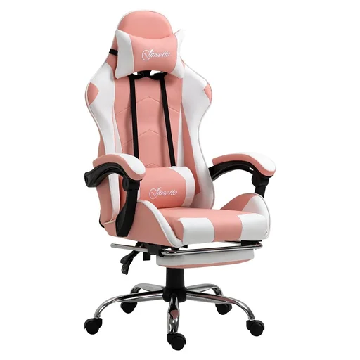 "Gaming chair computer chair ergonomic office chair gamer chair with headrest lumbar cushion office chair height adjustable 360 image"