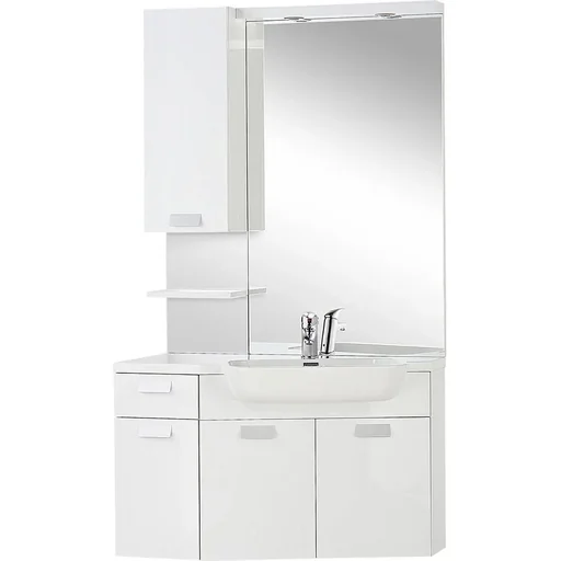 "Fabulous bathroom furniture Hoekmodel right 100cm image"