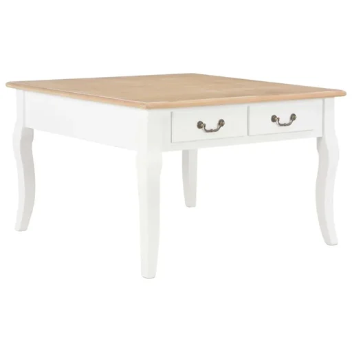 "Coffee table 80x80x50 cm wood white image"