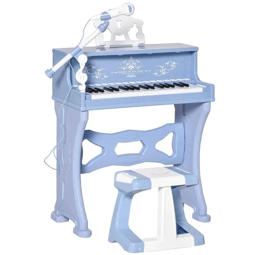 "Children's piano 37 keys mini piano piano keyboard with stool and 22 demo songs to play made of ABS musical instrument image"