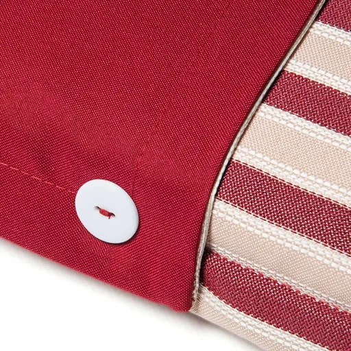 "Garden chair cover 6 pieces Vanamo red and white striped with envelope image"
