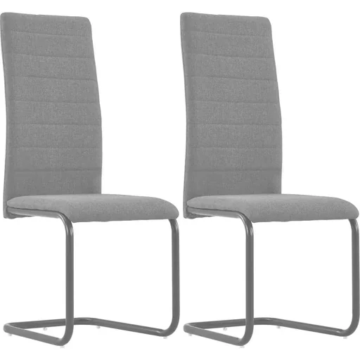 "Dining room chairs 2 pieces fabric dark grey image"