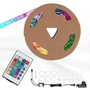 RGB LED flex strip for outdoor use, IP44, 3 m, 90 RGB LEDs, remote control