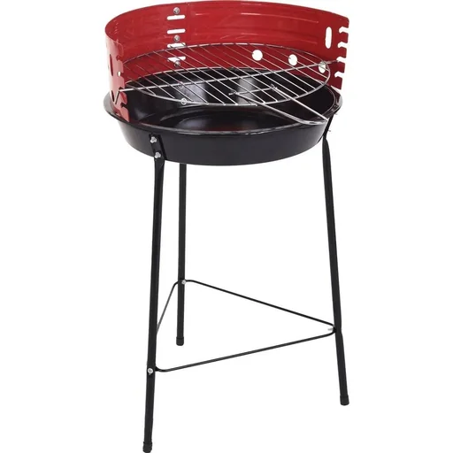 "Vargan Charcoal Grill Ø33 cm - Half Open - Black/Red image"