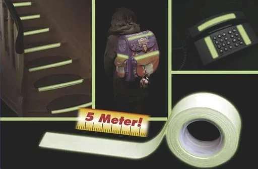 "Self-adhesive luminous tape, 5 m long - 20 mm wide image"