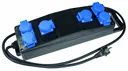Solid rubber power strip S1 H07RN-F 3G2.5, 2m, 230V, 6 earthed sockets 230V, 16A