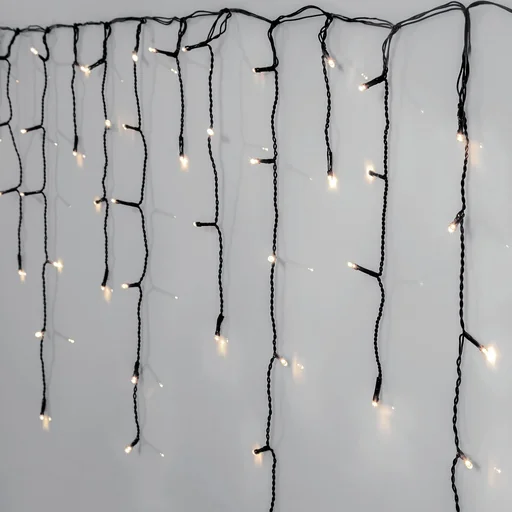 "Icy rain light chain with 240 cold white LEDs, 6 meters image"