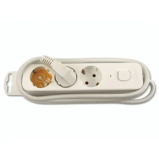 "3-way power strip 140cm white image"