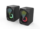 2.0 gaming speakers with RGB light and USB power supply
