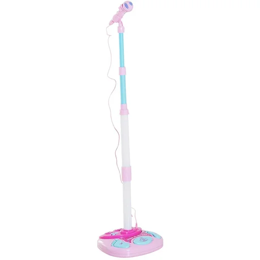 "Children's microphone stand microphone flashing lights pink image"