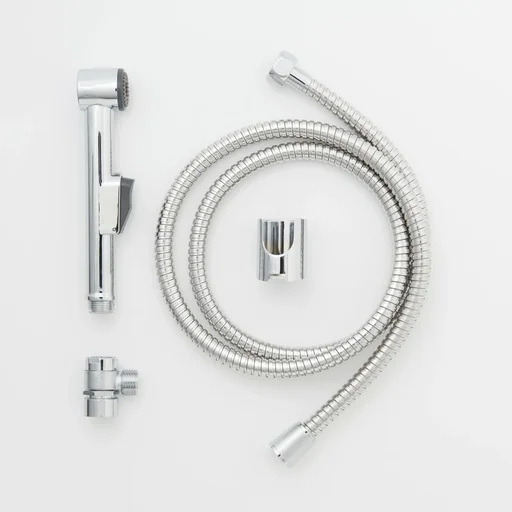 "Sink shower, chrome image"