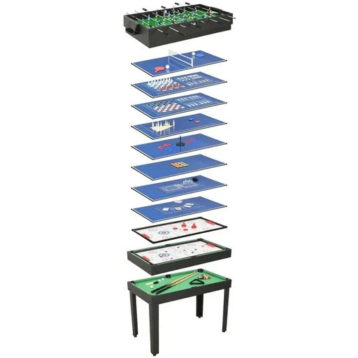 "Multi-Playtable 15-in-1 121x61x82 cm black image"