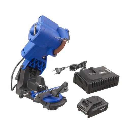 "Cordless chain saw sharpener, 18 Volt, SKSG 18, including Li-Ion battery, 2.0 Ah and charger image"
