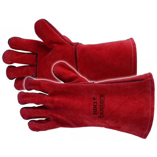 "Busters leather grill gloves size 10 - up to 100 C ° - 35 cm image"