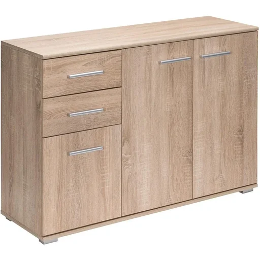 "Sideboard / chest of drawers with 3 doors & 2 drawers - MDF - 107x75x35cm image"