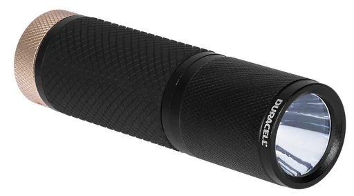 "Compact LED flashlight including 3 x AAA batteries image"