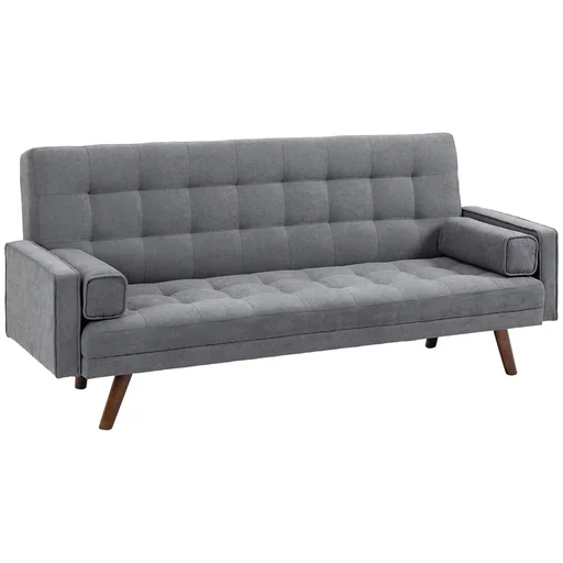 "Three-seater sofa with sleeping function, grey, 208 x 81 x 92 cm image"