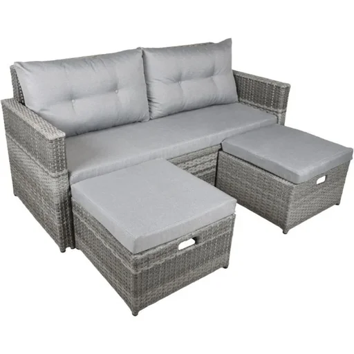 "Lounge sofa MALTA, aluminum, plastic mesh semicircular 8 mm image"