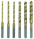HSS twist drill set with centering tip, 6 pieces, 1.5 to 4 mm