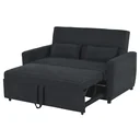 Sofa bed, folding sofa, 2-seater fabric sofa, adjustable angle, dark grey, 148 x 82 x 89 cm