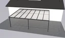 Patio roof Premium, anthracite, 7120 x 5060 mm - Polycarbonate multi-wall sheets 16 mm, bronze