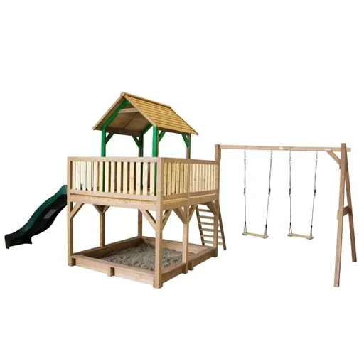 "Atka playhouse + double swing image"
