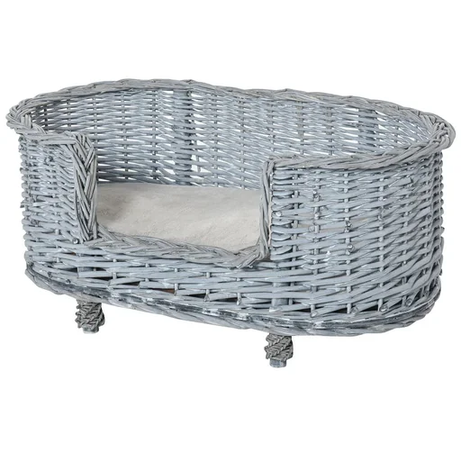 "Dog sofa, pet sofa, dog bed, cat sofa, soft cover, cat sofa, willow plush, grey, 71 x 40 x 31 cm image"