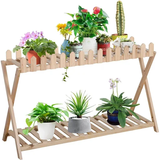 "Plant stand - solid wood - 108 x 37 x 65 cm image"