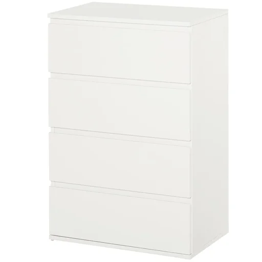 "Drawer cabinet office cabinet with 4 drawers, removable, handleless, ball-bearing guides with anti-tilt pull tab image"