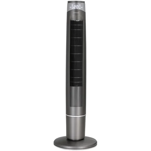 "Tower fan grey 120cm including remote control image"