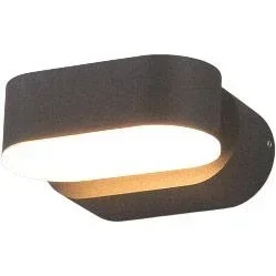 "VT-816 LED wall light, swiveling - 6W - 3000K - 660 lumens - grey image"