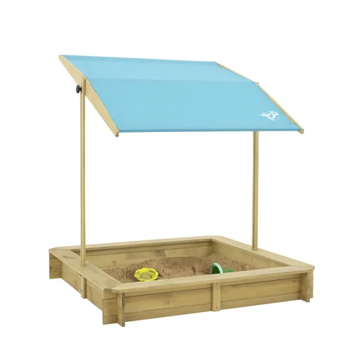 "Sandpit with sunroof, wood image"