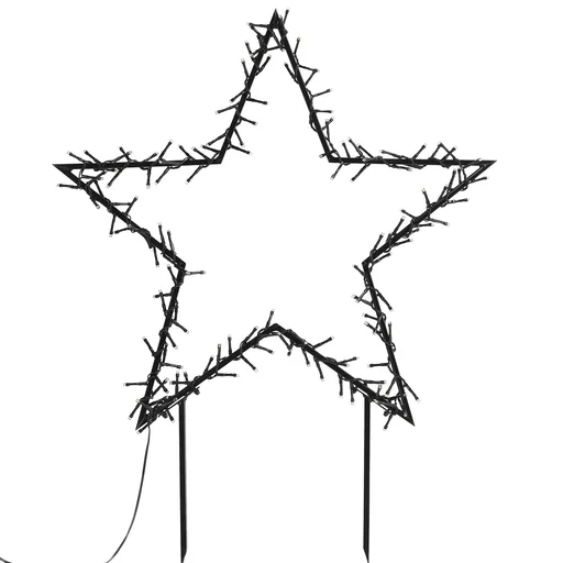 "Garden stake star with 150 warm white LEDs image"