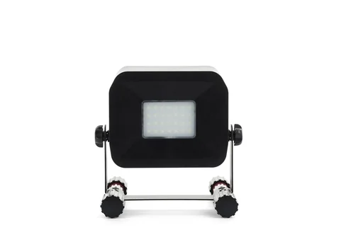 "LED battery-powered floodlight with 750 lumens and charging function for smartphones image"