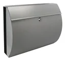 Stainless steel mailbox with newspaper compartment