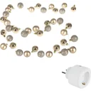 Christmas lights balls 40-LED - Champagne - 2m and Perel Smart home Wifi plug- Android & IOS