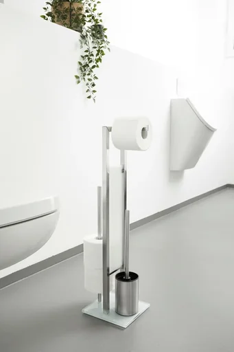 "Standing WC set Rivalta 3in1, white / silver matt image"