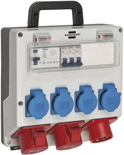 "Wall distributor 16A 4x 230V Schuko, 2xCEE 400V/16A image"